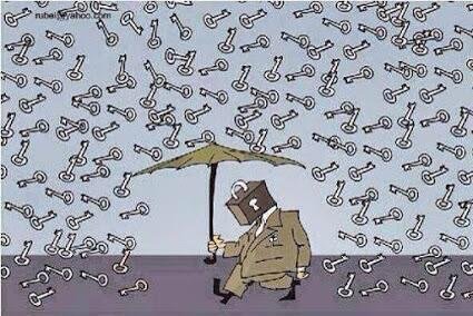 هناك من يرفض ان يتغير -مخه قفل- #كاريكاتير