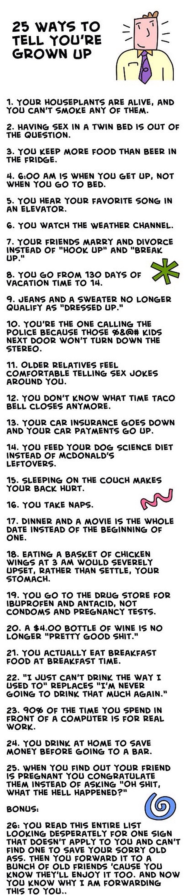 Signs to Know that you are not young any more