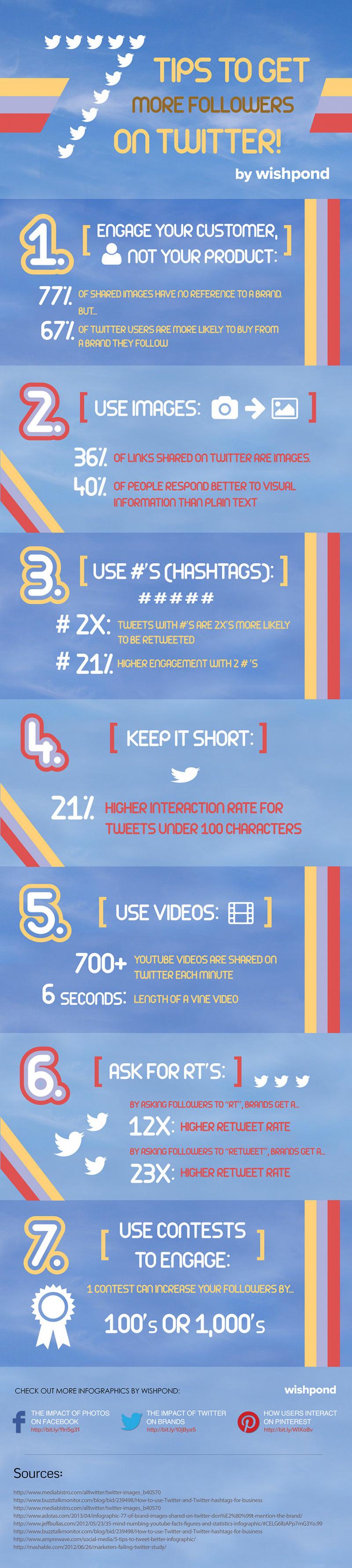 Seven Tips To Get More Followers On Twitter #Infographic