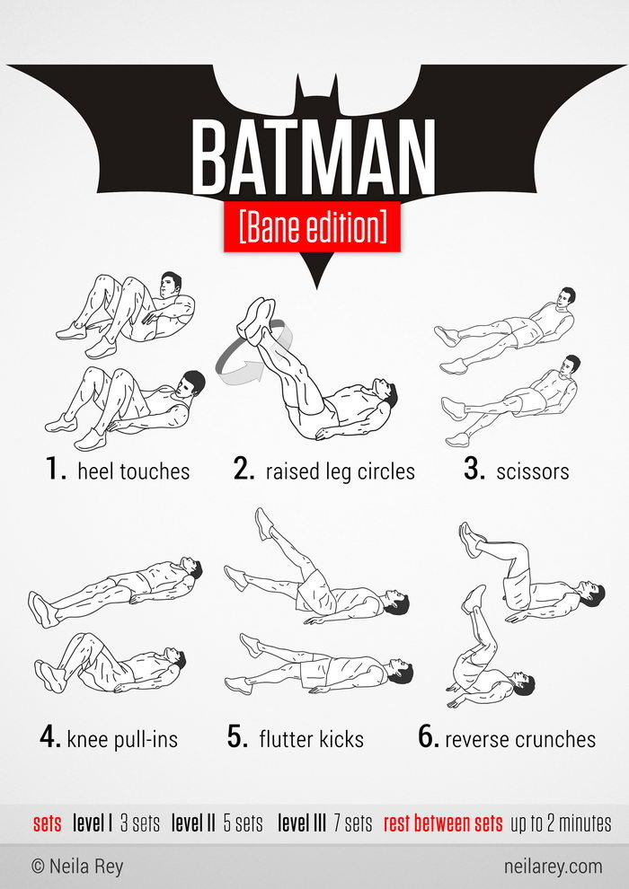 تمارين لبناء الجسم و #التخسيس مأخوذة من أفلام ونجوم هوليود - Batman -