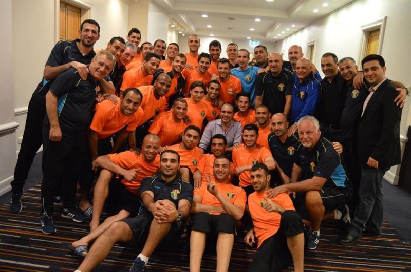 الأمير علي خلال لقائه مع لاعبي منتخب الأردن في استراليا #كأس_اسيا2015 #النشامى #منتحب_الاردن
