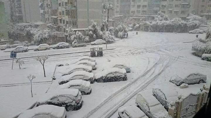 صور للثلوج في #دمشق الان #سوريا #عاصفة_هدى - صورة 1 