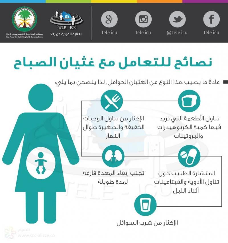 نصائح للتعامل مع غثيان الصباح #انفوجرافيك