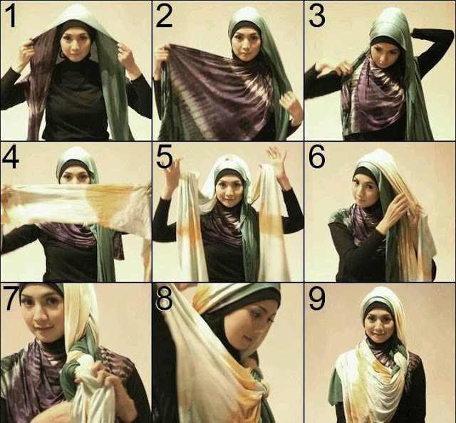 بالصور خطوات لف الحجاب بأكثر من شكل صوره رقم 15 #الحجاب