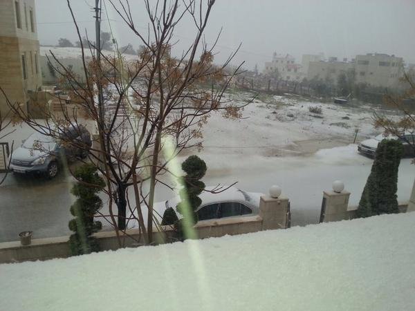 #صوره من #تلاع_ العلي الآن #العاصفة_جنى #جنى #عمان #الاردن 19/2/2015