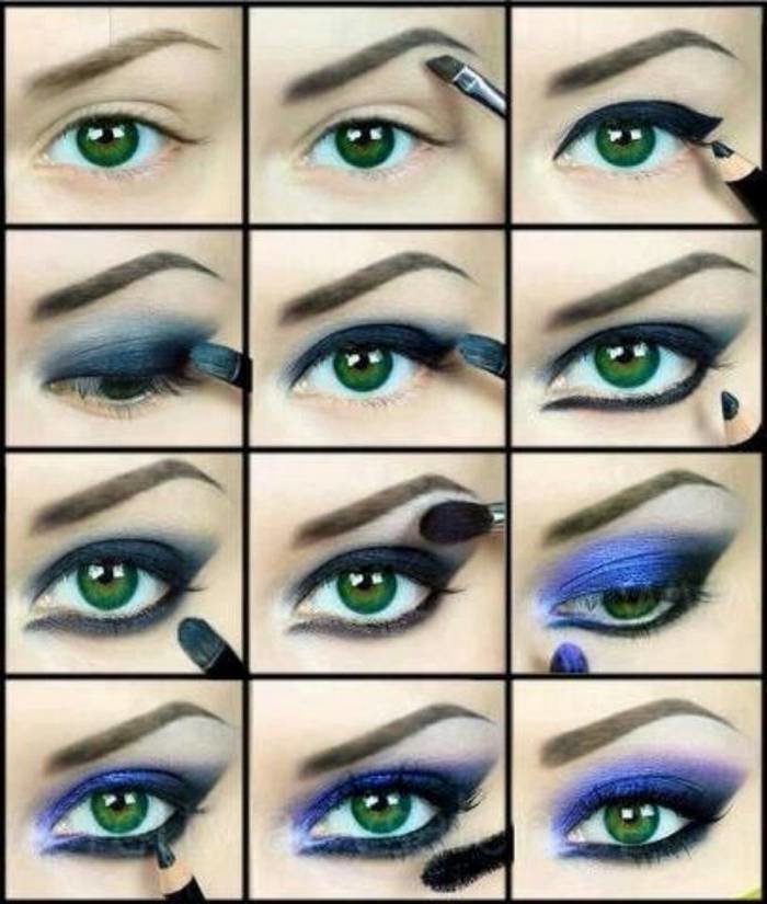 طريقة رسم #مكياج مبهر للعيون #مكياج صوره رقم 12