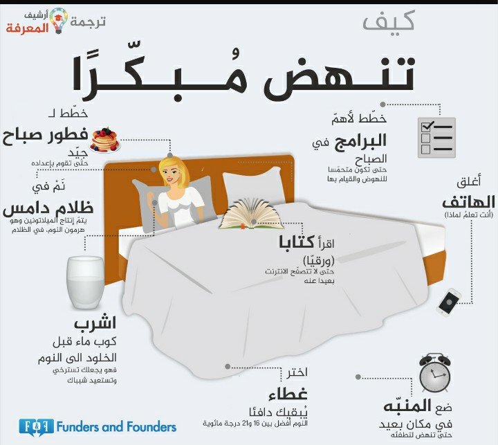 #انفوجرافيك كيف تنهض مبكرا 