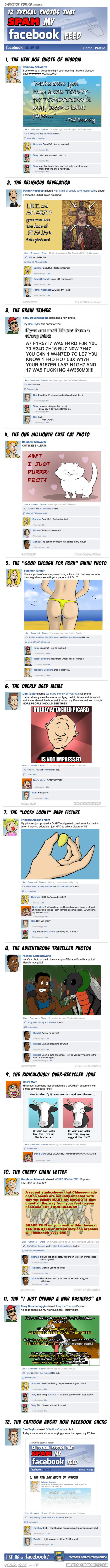 Twelve Types of Photos That Really Piss Your #Facebook Friends Off #Infographic