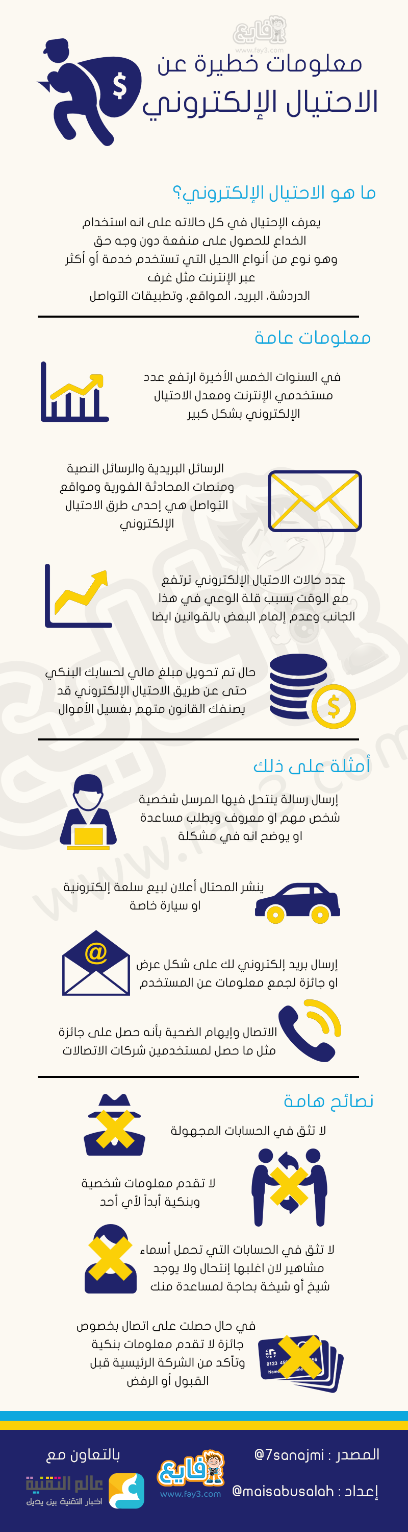 معلومات خطيرة عن الاحتيال الإلكتروني #انفوجرافيك