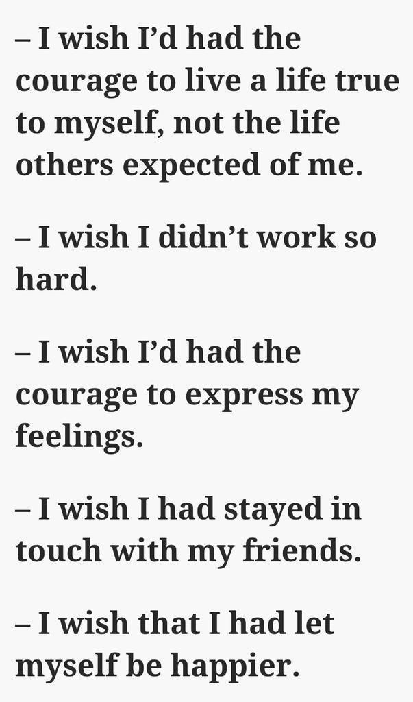 Five things you will wish when you are old