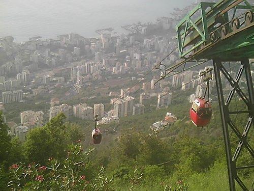 التلفريك في وسط جونية #لبنان -1