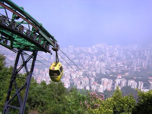 التلفريك في وسط جونية #لبنان -3
