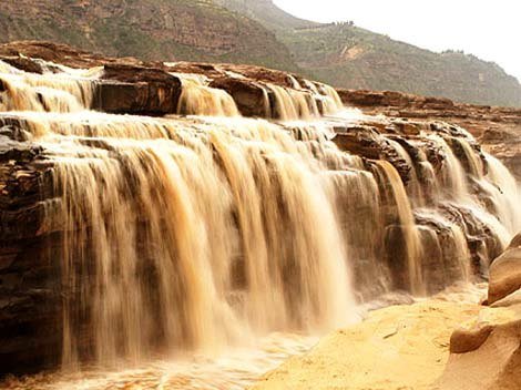  شلالات هوكو Hukou Waterfall #الصين -1