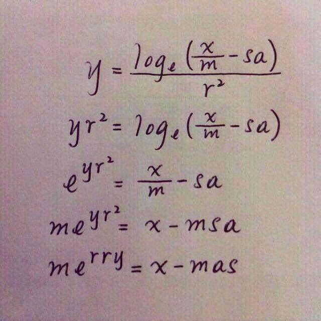 Merry Christmas equation