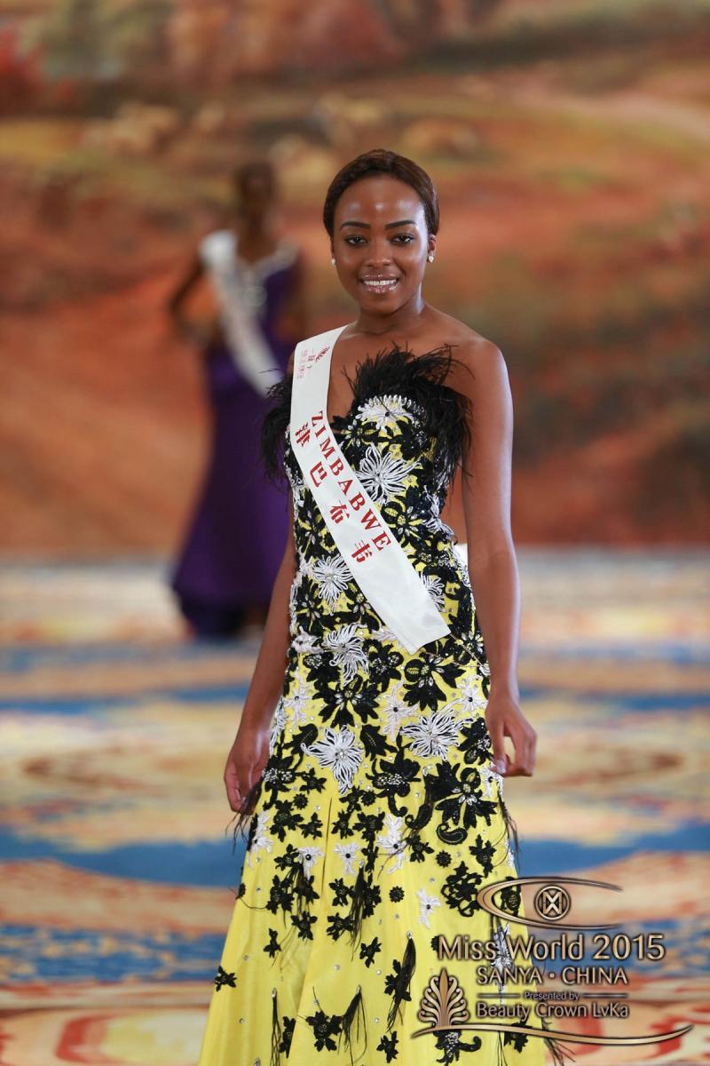 المرشحة في مسابقة #ملكة_جمال العالم 2015 من #زيمبابوي Annie-Grace Farayi MUTAMBU