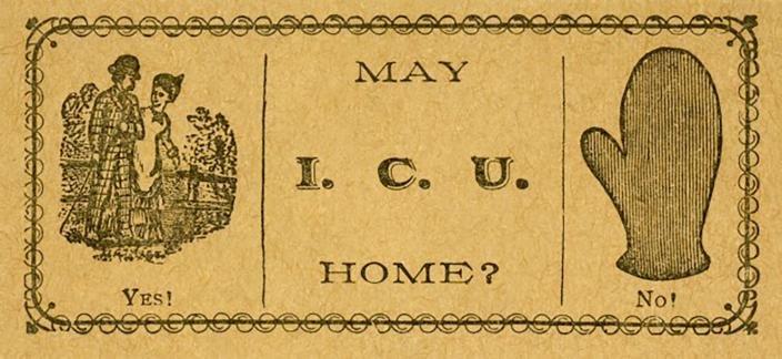 old-fashioned escort cards from the 19th century - 1