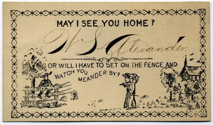old-fashioned escort cards from the 19th century - 5