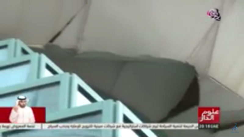 خلل إنشائي في كرة مبنى #اتصالات #أبوظبي نتيجة للرياح - صورة ٤