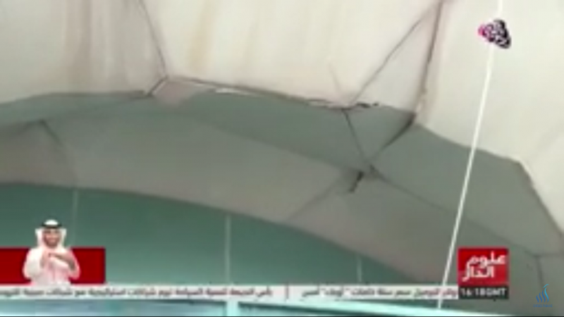 خلل إنشائي في كرة مبنى #اتصالات #أبوظبي نتيجة للرياح - صورة ٣