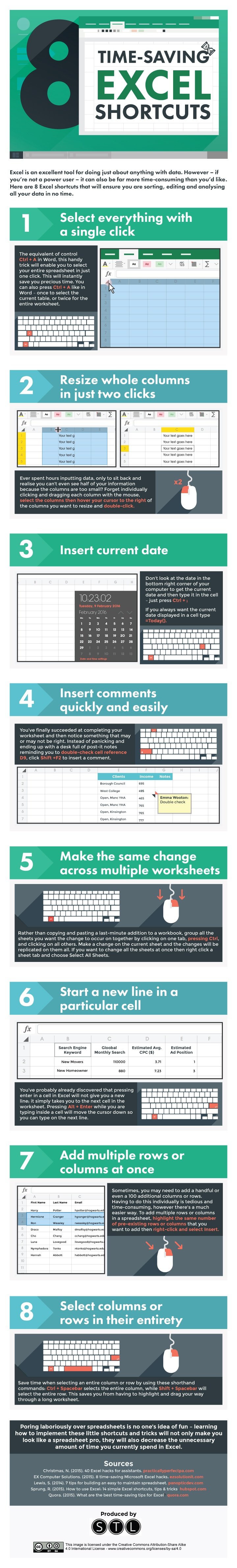 Time-Saving Excel Shortcuts Worth Memorizing #Infographic
