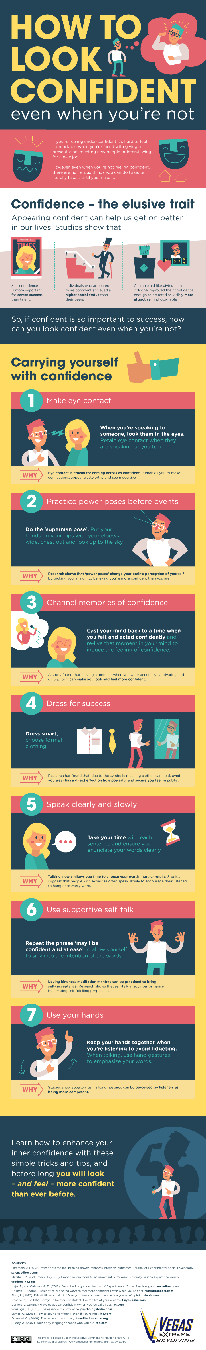 How to look confident #Infographic