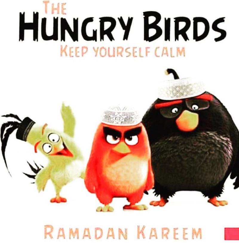 Hungry birds #Ramadan version of #Angry_Birds