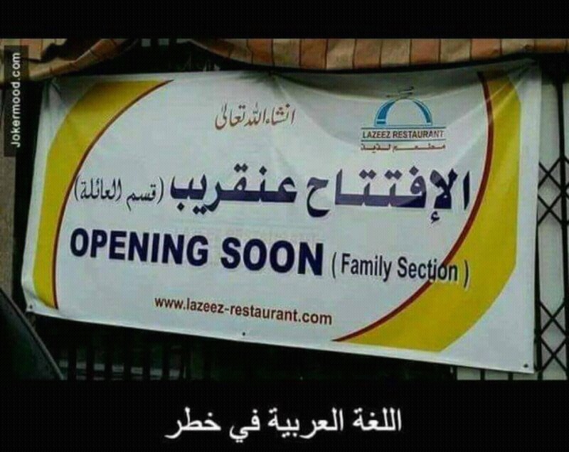 اللغة العربية في خطر