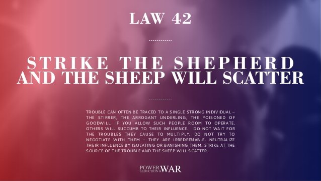 Fourty Eight Laws of Power - Law 42