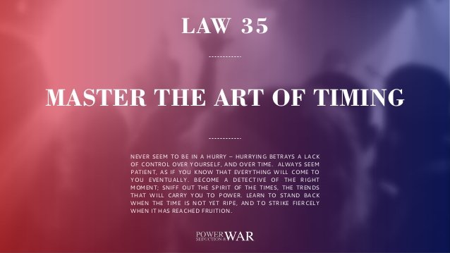 Fourty Eight Laws of Power - Law 35