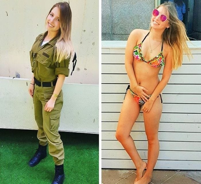 مجندات جيش الإحتلال الإسرائيلي بالزي العسكري و بملابس البحر #بكيني #Bikini #بنات #فلسطين #إسرائيل - صورة ٤
