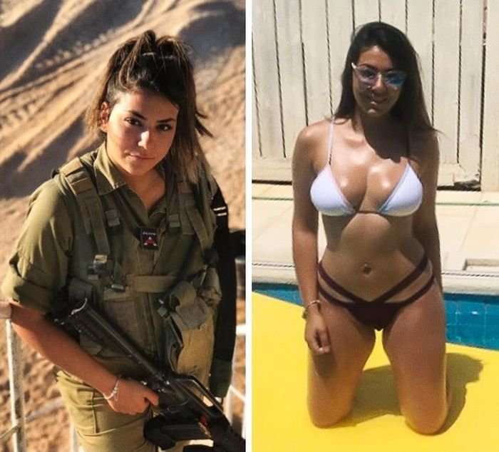 مجندات جيش الإحتلال الإسرائيلي بالزي العسكري و بملابس البحر #بكيني #Bikini #بنات #فلسطين #إسرائيل - صورة ٦
