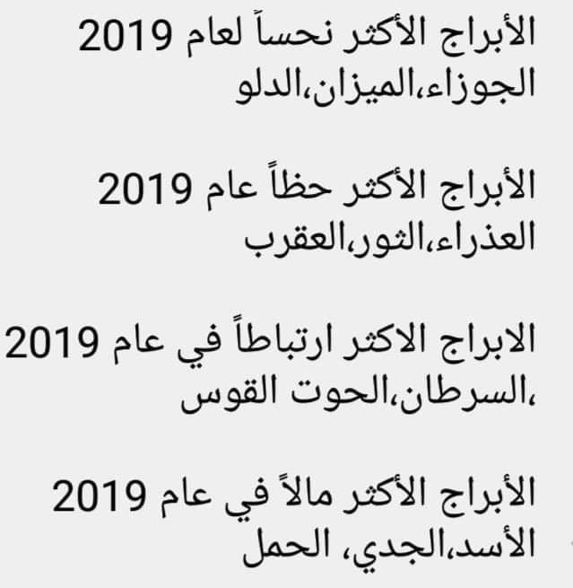 توقعات #الأبراج في 2019 جميع #الأبراج #برج_الجوزاء ‎#برج_الحمل‎ #برج_الميزان ‎#برج_الثور‎ #برج_العقرب ‎#برج_الحوت ‎#برج_الأسد ‎#برج_القوس‎ #برج_الدلو ‎#برج_العذراء‎ #برج_السرطان ‎#برج_الجدي