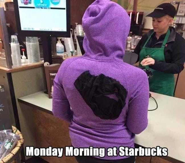 Monday morning in #Starbucks