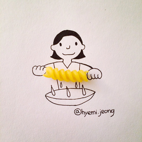 10 أعمال فنية للفنان @heymi.jeong يدمج فيها الرسم مع مواد متداولة #فن - صورة 2