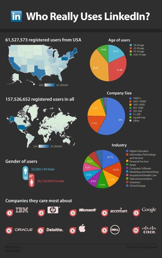Who really use #Linkedin #Infographics #SMM