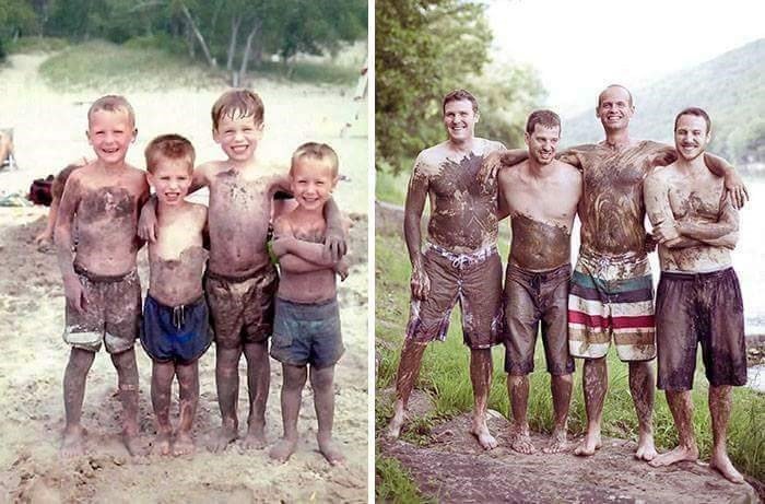13 صورة لعائلات حاولت إعادة تصوير لقطات من طفولتهم معا #مضحك #نهفات - صورة 11