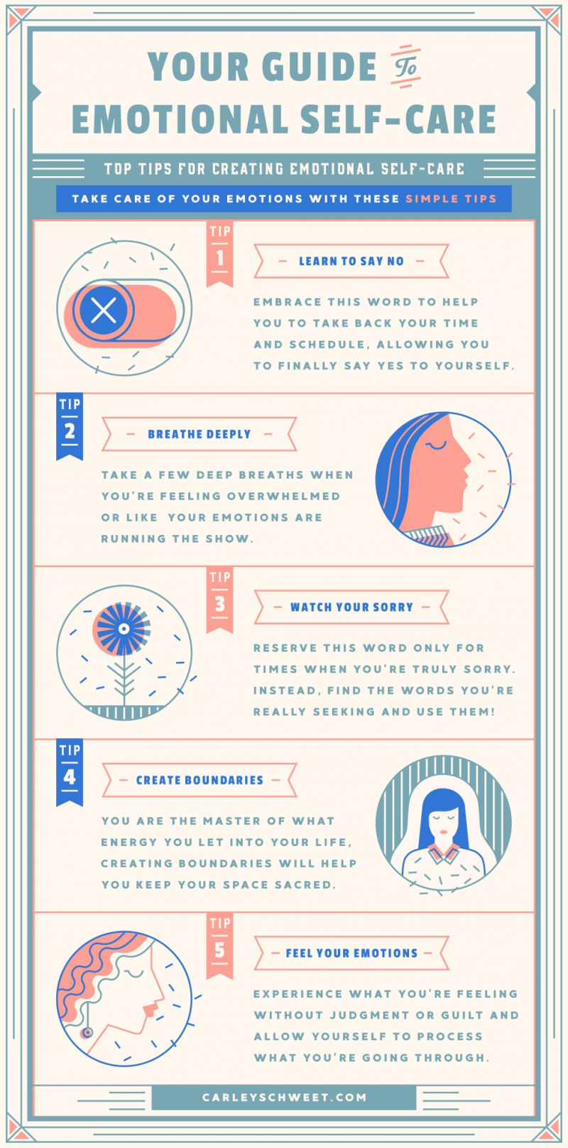 Easy Ways to Practice Emotional Self Care #Infographic