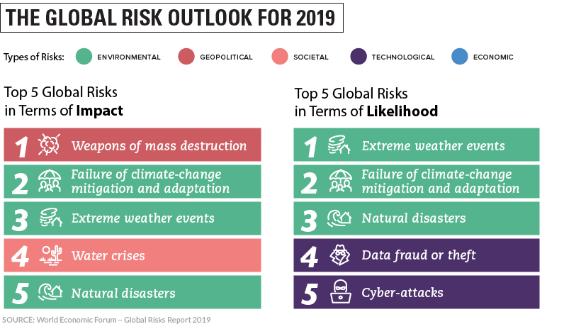 The Top Global Risks in 2019 #Infographic