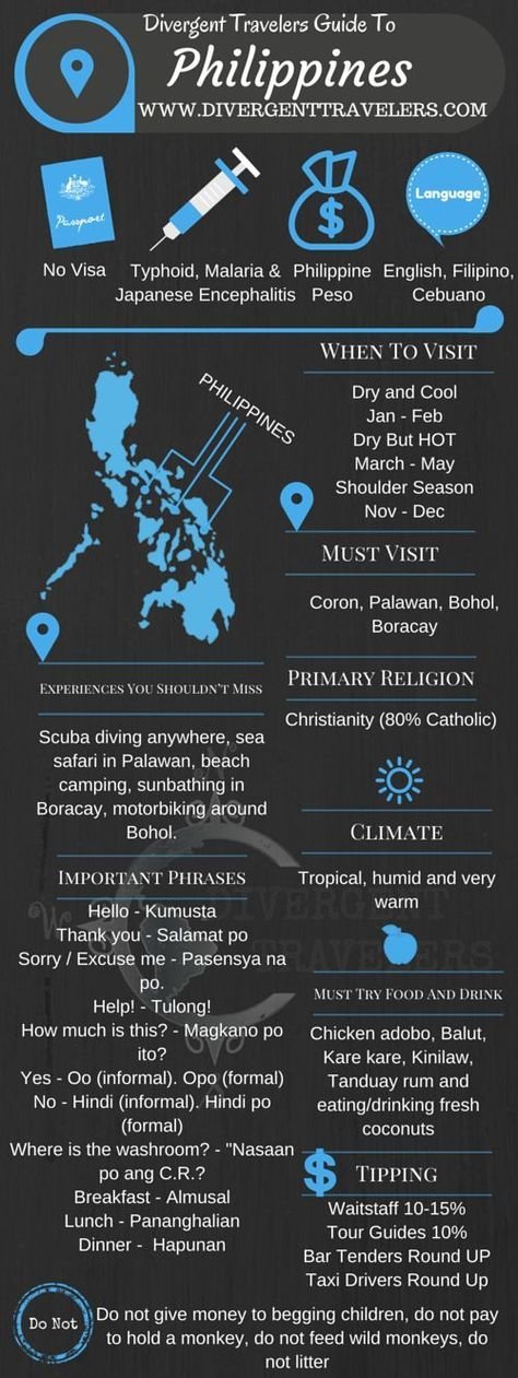 Things to do in #Philippines #Travel #Infographic
