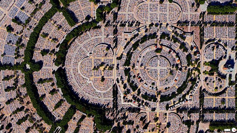 Amazing #Satellite Photos from the #World - Our Lady Of Almudena Cemetery, #Madrid, #Spain - Image 90