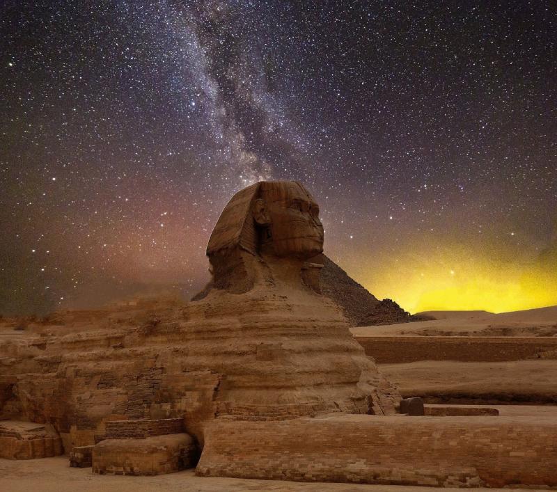 صور لـ #نجمة #الاهرام #السماء_المرصعة_بالنجوم #أبو_الهول #مصر #سماء_الليل