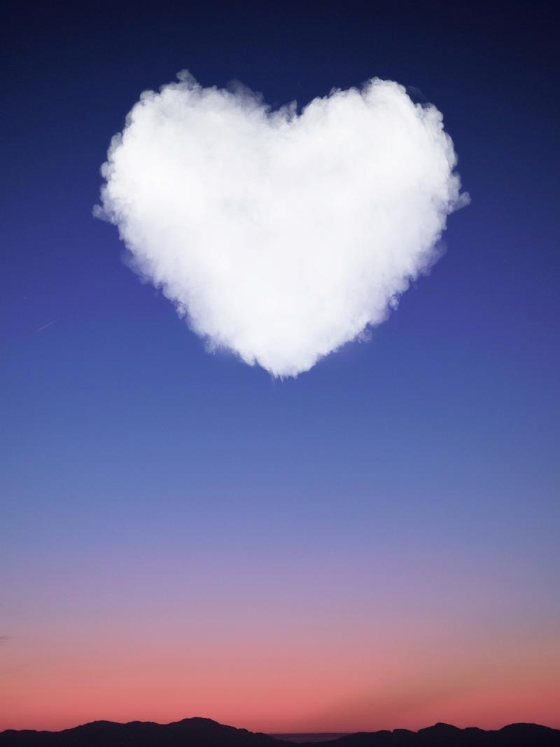 صور تحتوي #حب #غيم #الأفق #رومانسي #قلب #الشفق #سماء