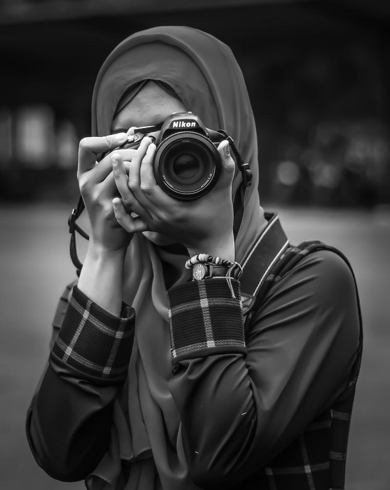 صور لـ #الحجاب #اسود_و_ابيض #نيكون #مصور_فوتوغرافي #صورة