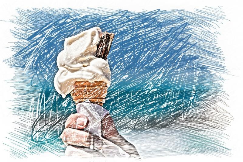 صور لـ #رسم #مخروط_الآيسكريم #إنصهار #الحار #زاهى_الألوان