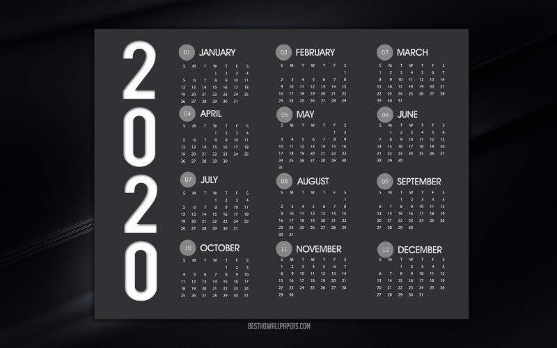 #تصاميم #رزنامة #تاريخ #Calendar للعام 2020 - 19