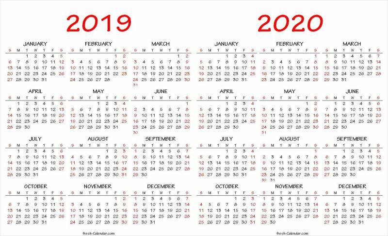 #تصاميم #رزنامة #تاريخ #Calendar للعام 2020 - 6