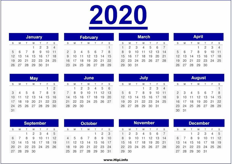 #تصاميم #رزنامة #تاريخ #Calendar للعام 2020 - 7