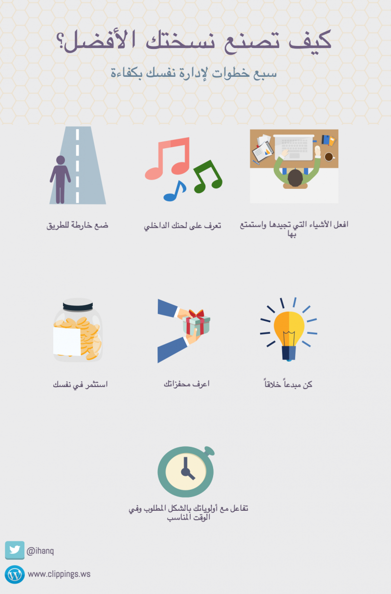 كيف تصنع نسختك الأفضل #انفوجرافيك #انفوجرافيك_عربي