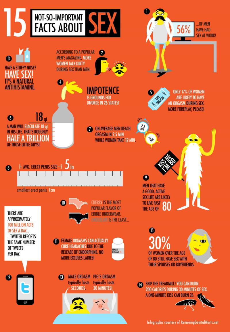 Not Important Facts About Sex #Infographic