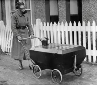 Baby stroller protected from gas attacks 1938